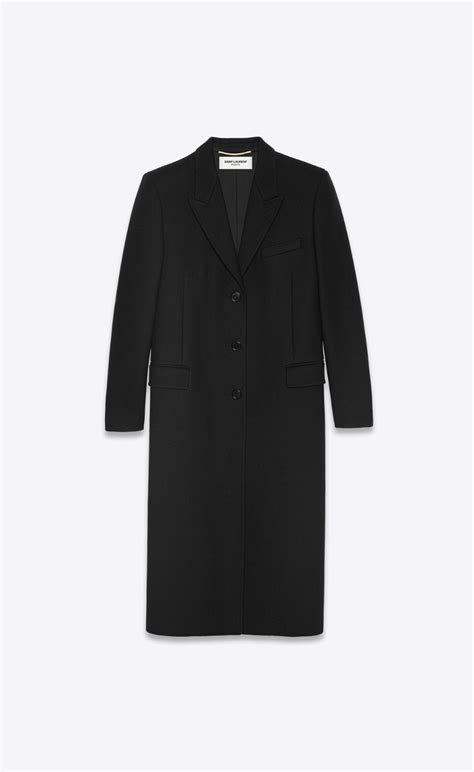 ysl wool coat|YSL coats women's.